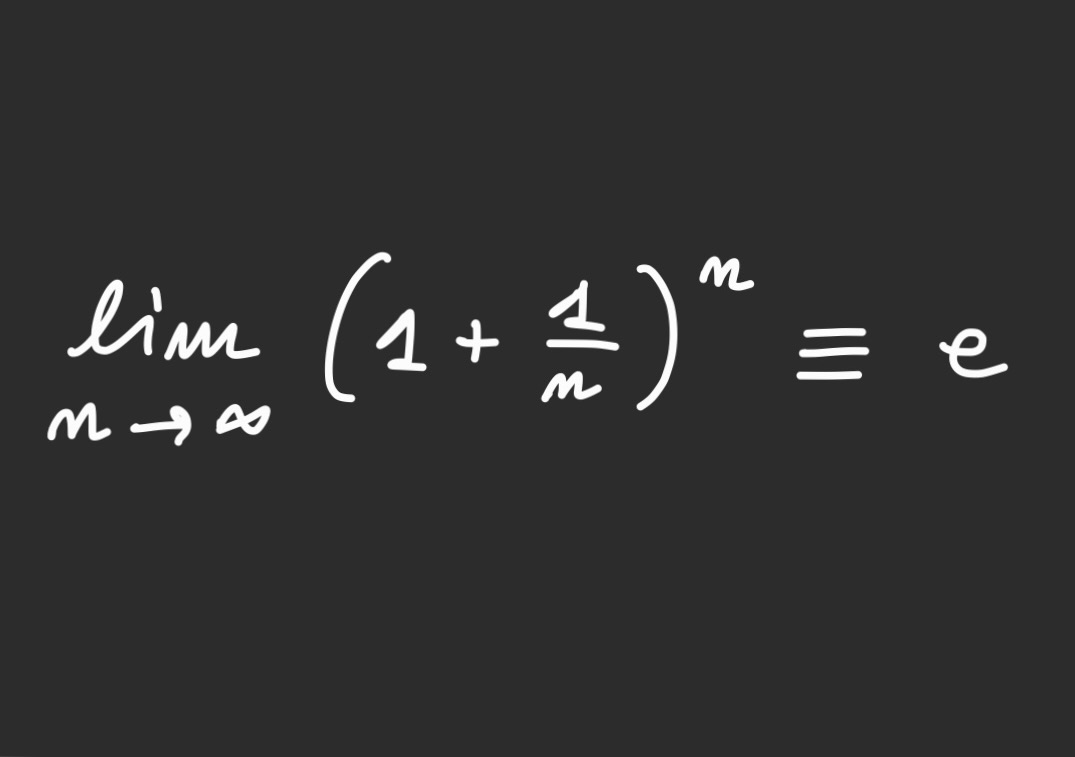 The definition of the number e